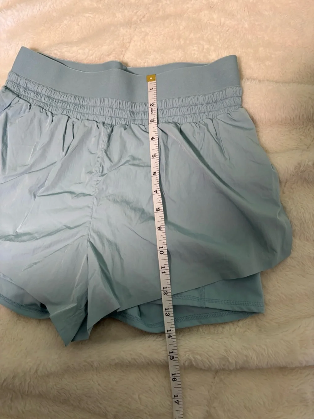 Yogalicious Light Blue Athletic Active Workout Yoga Gym Running Shorts